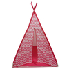 Portable Foldable Pink Wavy Line Kids Teepee Play Tent With PVC Poles 