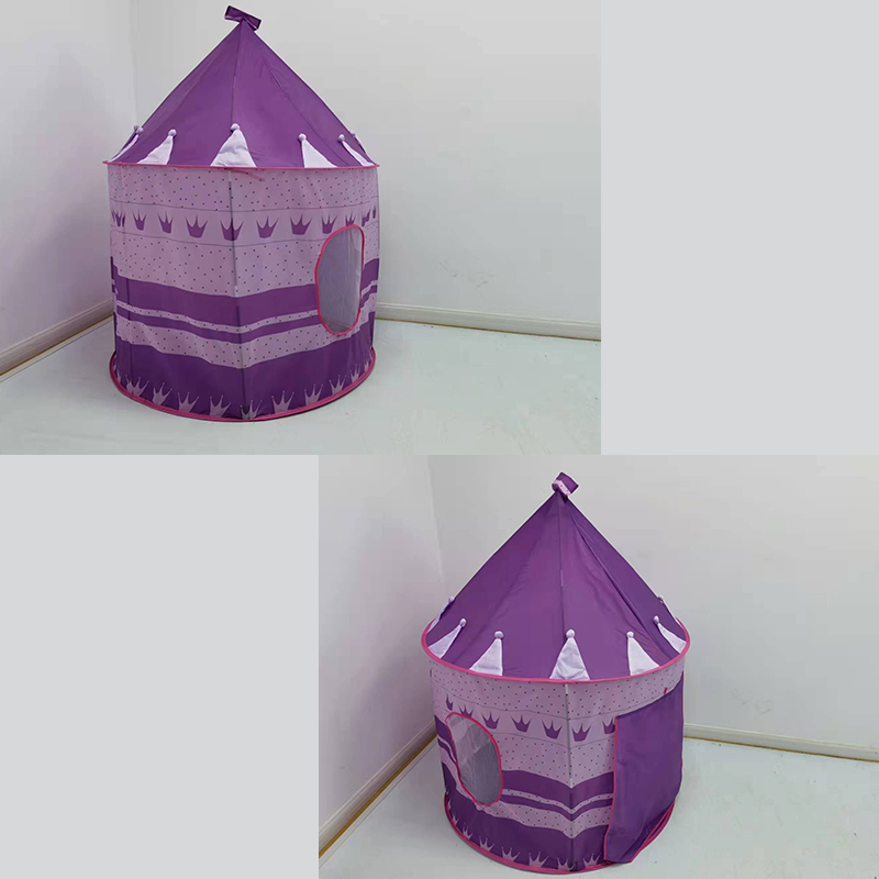 Purple princess with crown Durable easy assembling high quality unique design top selling castle tent
