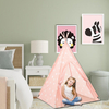 Portable Paly Teepee Tent Polyester With PVC Poles Star Design