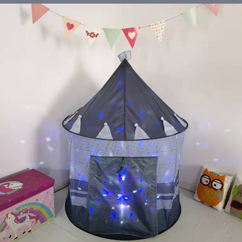 OEM design Kids Castle Tent Play House Toy Tent Grey Color With Carry Bag