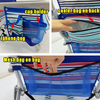 Portable Foldable Outdoor Stripe Backpack Beach Chair With Cooler Bag 