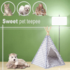 Factory Wholesale Grey Chevron Pets Teepee Bed For Cat/Kitten/Dog/Puppy Tipi Play Tent House