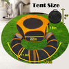 2 Pcs Orange Hexagon Tent with Circle Tunnel Ourdoor Playpen Playground for Kittens Small Animals Rabbit Guinea Pig