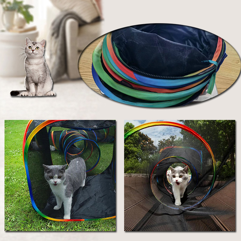 Pop Up Outdoor Pet Playpen With Tunnel Portable Cat Playhousei For Cat And Small Animal