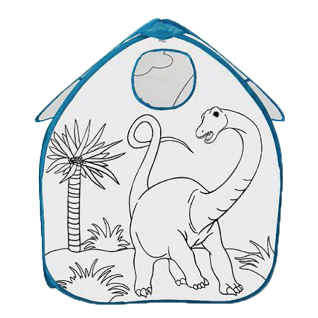 Dinos Pop Up Kids Play Tent For Boys Girls, DIY Print With Imagine, Gamehouse Use for Indoor Outdoor