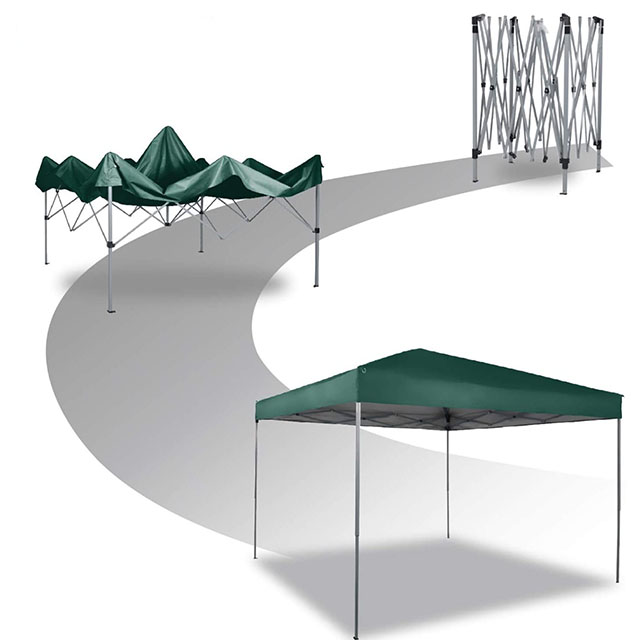 Green Outdoor 10' x 10' Pop Up Canopy Tent,Wheeled Bag Camping Garden Pavilion Pop Up Gazebo Canopy