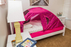 Pink Kids Play Tents With Star Moon Window,Secret Castle Bed Tent For Girls Boys