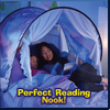 Winter With Snow Fox Theme Unisex Dream Bed Tent for Kids Boys and Girls, Children's Bed Reading Privacy Canopy w/ Storage Bag