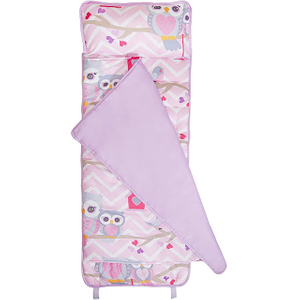 Pink Sweet Owls Sleeping Bag Magic Dreams, Carry Handle with Straps Closure, Travel Sleeping Bag For Ages 3-6 Years