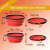 Wholesale Collapsible Dog Bowl Portable Foldable Travel Water Bowl Food Dishes with Carabiner Clip