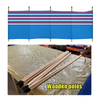 Top selling customized 4/5/6/8/10 Pole Stripe Privacy Screen Fence Beach Windbreak