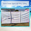 New Daisy Windbreaks Beach FenceFabric Material With Wooden Poles Screen Privacy