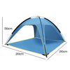 Double Pole Large Outdoor Beach Tent Sun Shelter Sunshade Pop up Tent Triangle Tent Shelter 3-4 persons Sun Protection