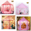 Pink Large Princess Castle Play Tent Playhouse with Star Lights Toys for Girls Kids Children Indoor Games 