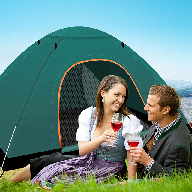 2 Person Lightweight Tent Green Instant Automatic pop up Camping Tent ,Waterproof Windproof, UV Protection