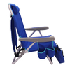 Outdoor Blue fashionable cooler backpack Reclining Aluminum Folding Picnic Portable Camping Low Beach Chair with Cooler Bag