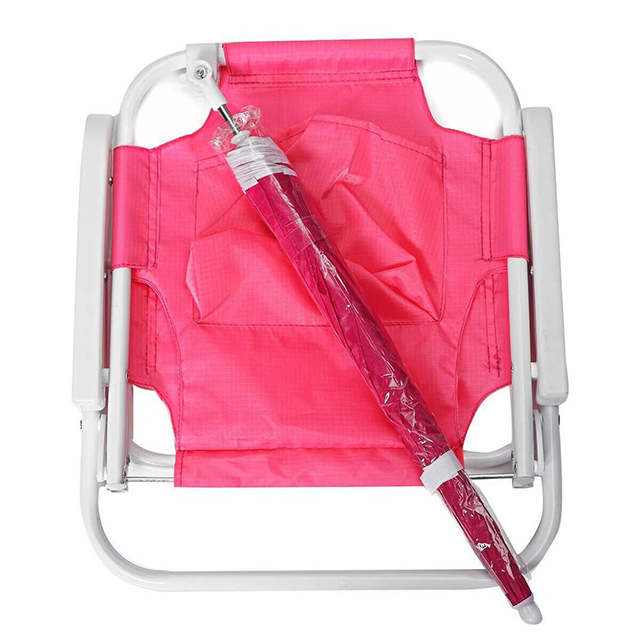 Kids beach chair with umbrella folding child summer sun shade camping