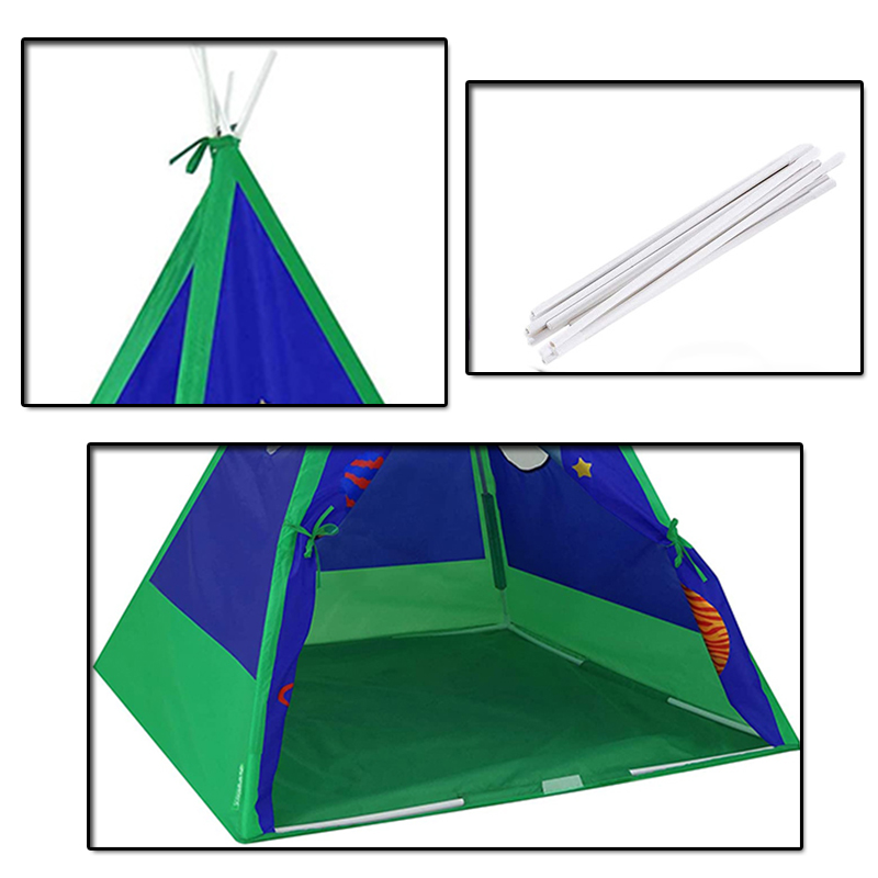 Universe space theme sturdy playhouse easy set up and folding Kids teepee ten with protable carry case