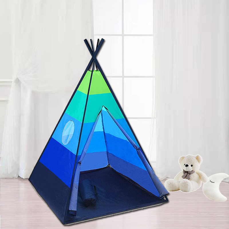 Blue stripe kids teepee