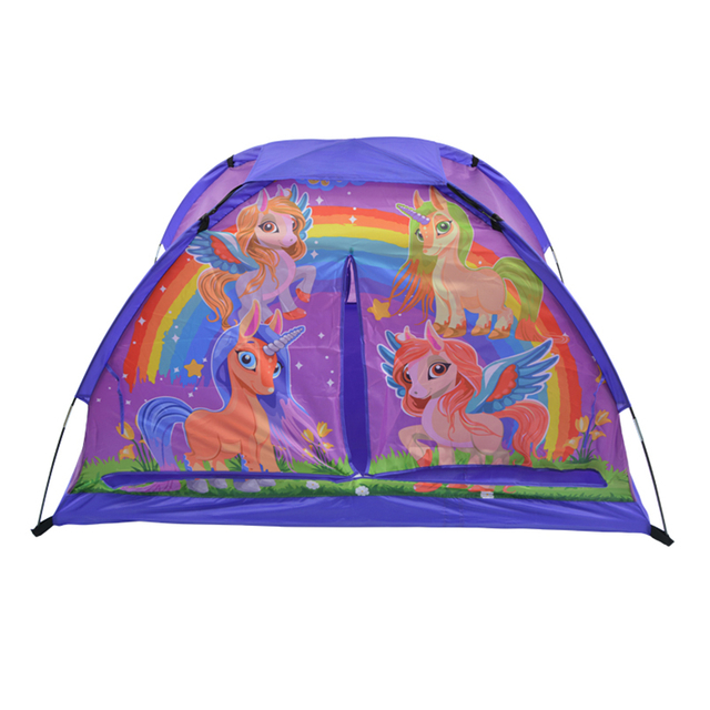 New Design Purple Unicorn Kids Bed Tent Dream Tent Playhouse For Girls Boys 
