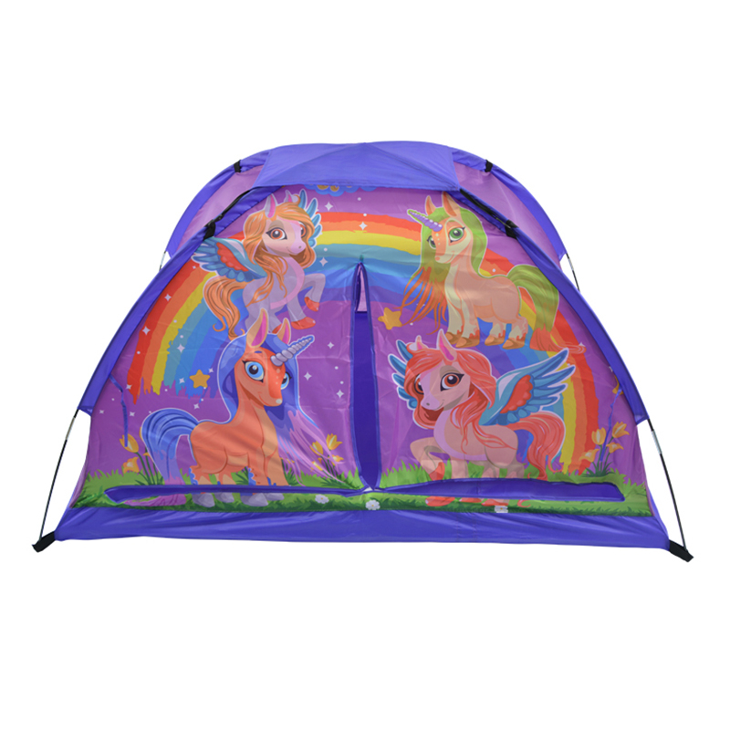 New Design Purple Unicorn Kids Bed Tent Dream Tent Playhouse For Girls Boys 