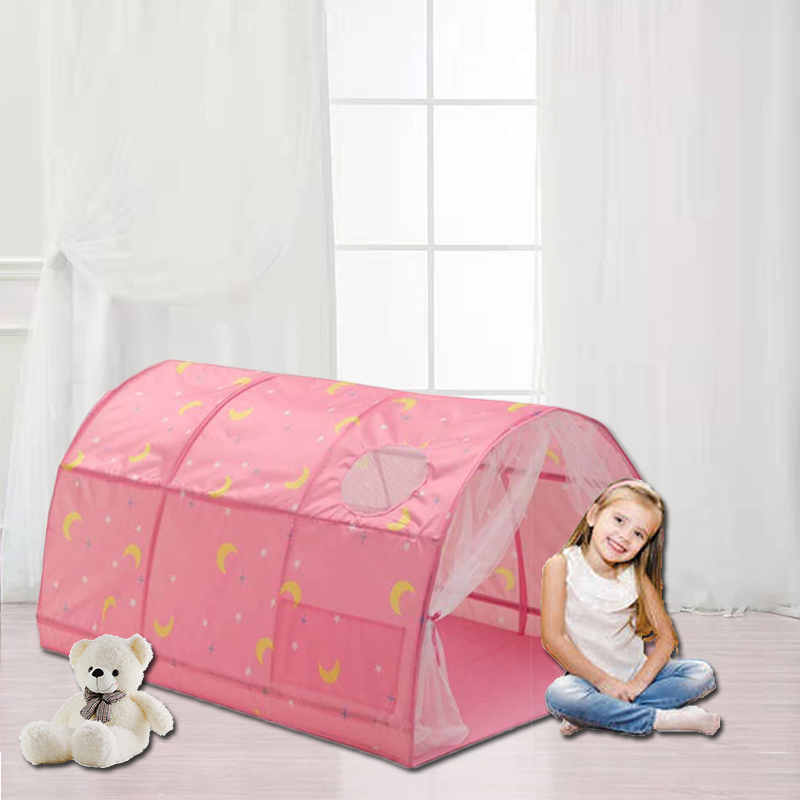 Pink kids bed tent