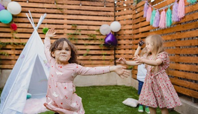 Why do children like to pitch tents?