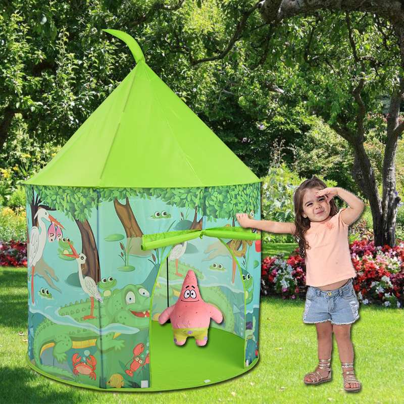 Jungle Kids Castle Tent With Portable Carry Bag Use Home Yard Easy Assemble