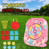 Pink Crab Bean Bag Toss Game Toy Set With Dart Board Toss Bags Easy to Carry 