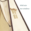 Factory price white tipi tents with window kids teepee tent children cotton canvas kids teepee with wood pole