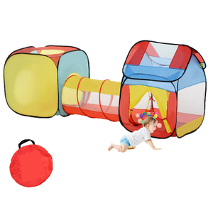 3 in 1 Foldable Kids Pop Up Play House Tent Tunnel set Child Gift Toy