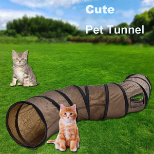Portable S Shape Folding Design Dogs Pet Cat Play Tunnel With Hole