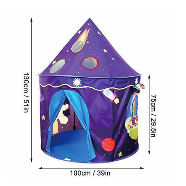 Universe Theme Kids Castle Play Tent ,Children's Pop Up Tent for Boys Girls Indoor and Outdoor