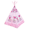 Sweet pink flower wigwam girl teepee house for playing game portable foldable use Indoor Outdoor Home backyard waterproof