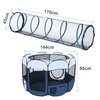Cat Dog Pet Playpen with Tunnel Foldable Portable Easy Set Up Pop Up Style Indoor Outdoor Use