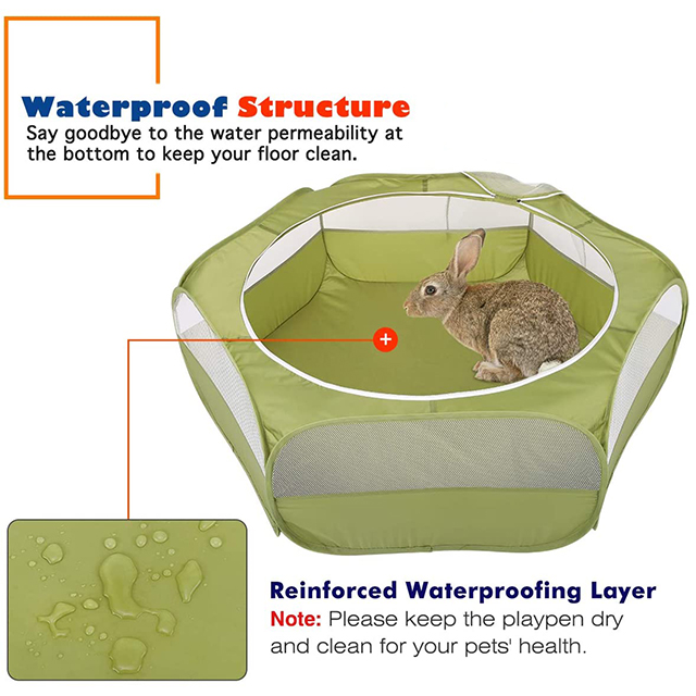Waterproof Breathable Pet Playpen, Pet Cage Tent with Zipper Cover, Portable Outdoor Exercise Yard Fence for animal
