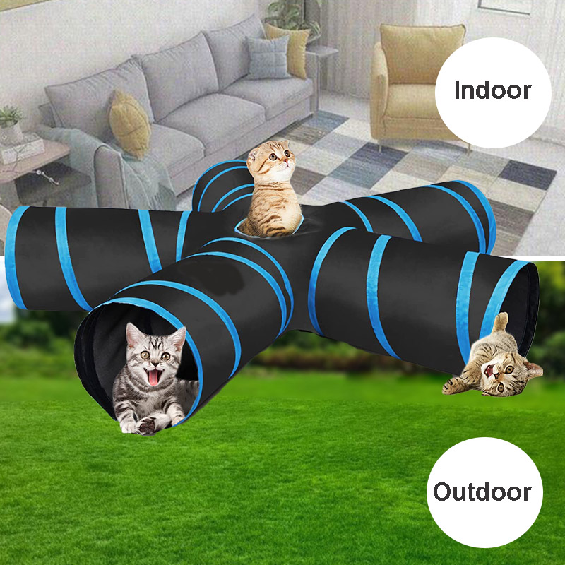Nice Cat Tunnel Tube 5 Way Tunnels ，Hot Sales Cat Funnel Toys, pet play tunnel for Cat Kitty Small Animal