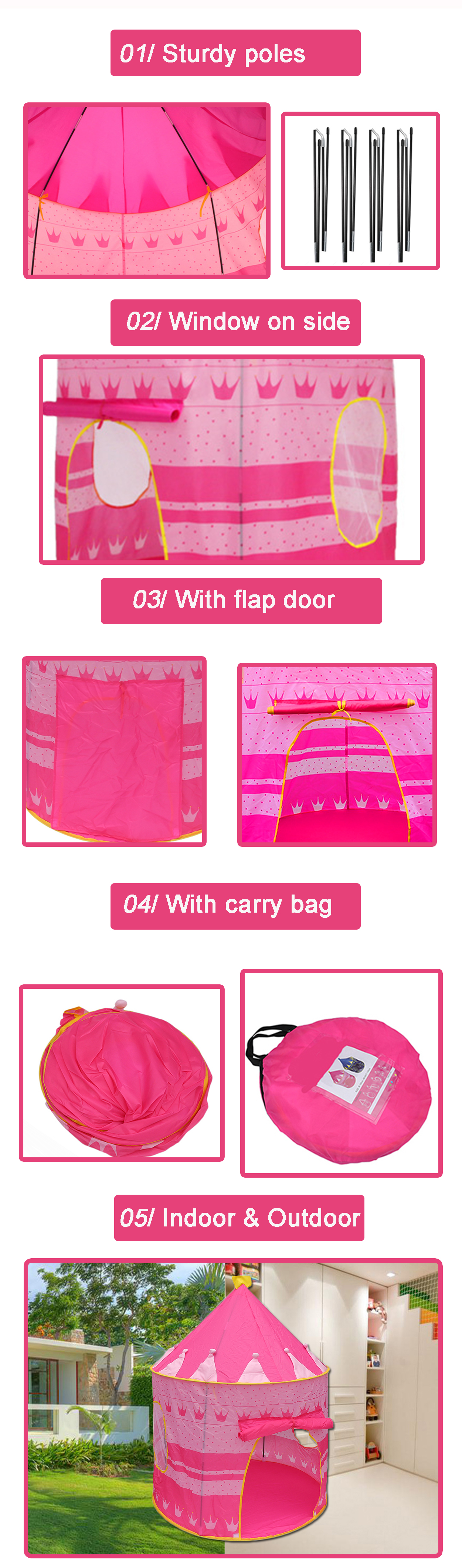 pink castle tent
