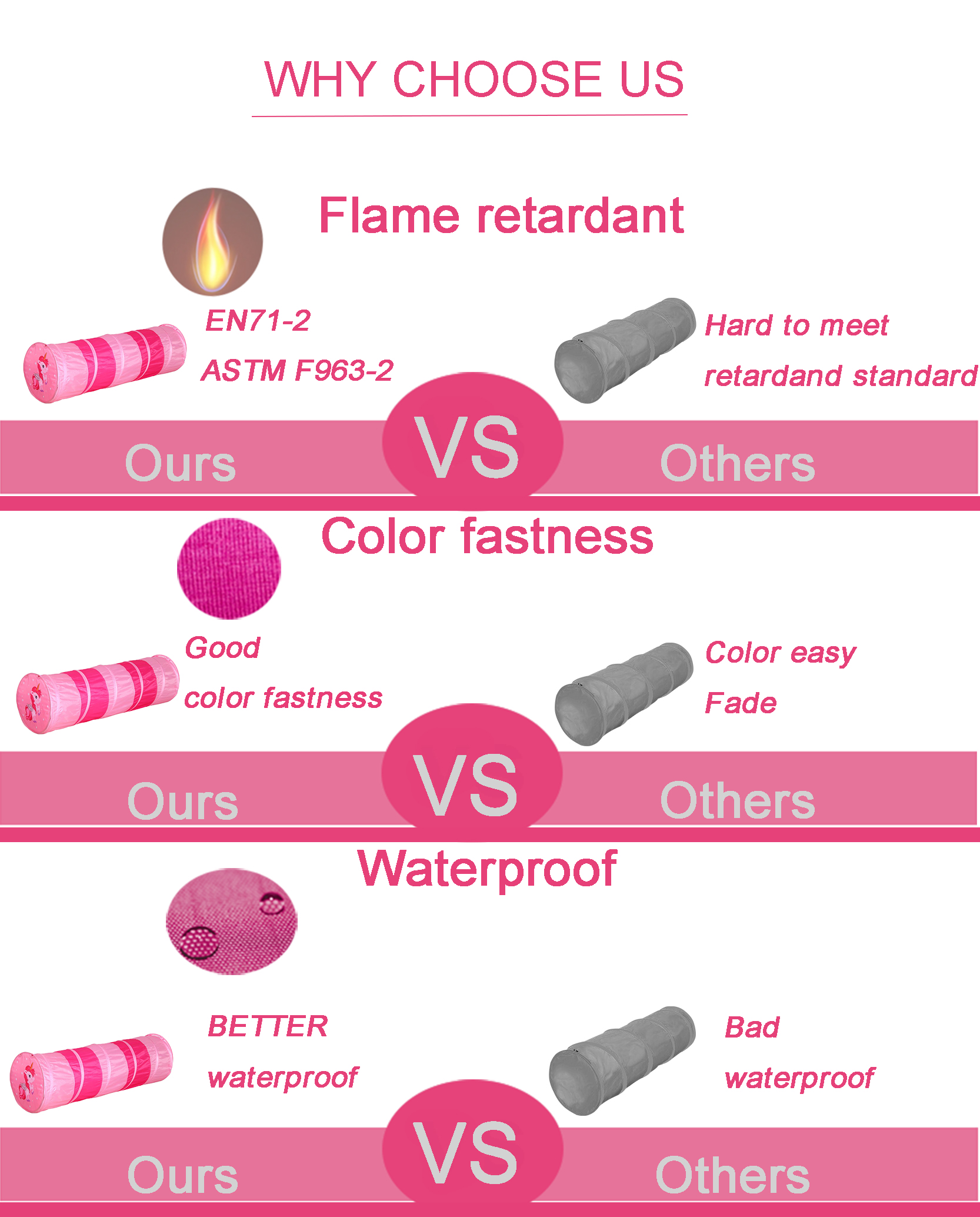 pink play tunnel
