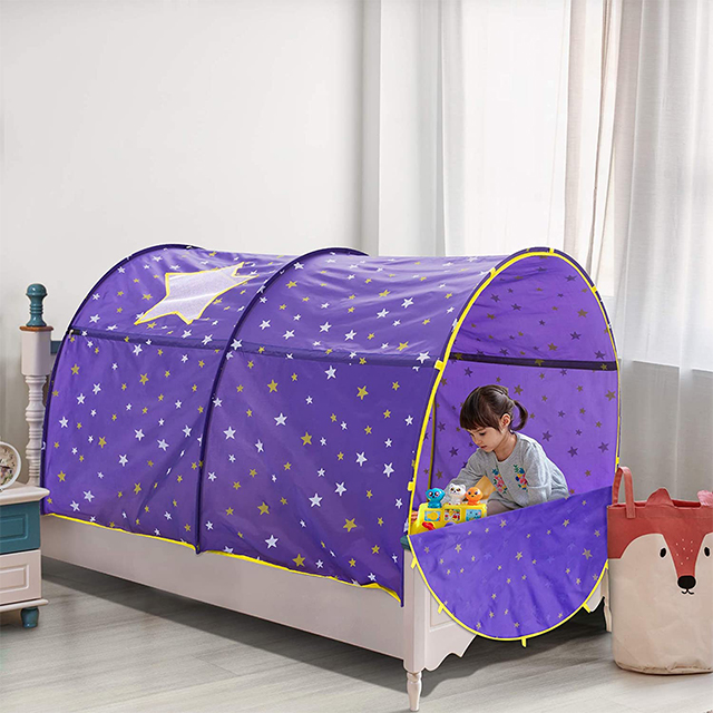 Purple bed tent 
