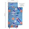 Rollup Design Outer Space Adventures Toddler Nap Mat w/Removable Pillow,Carry Handle with Straps Closure, Travel Sleeping Bag - Ages 3-6 Years