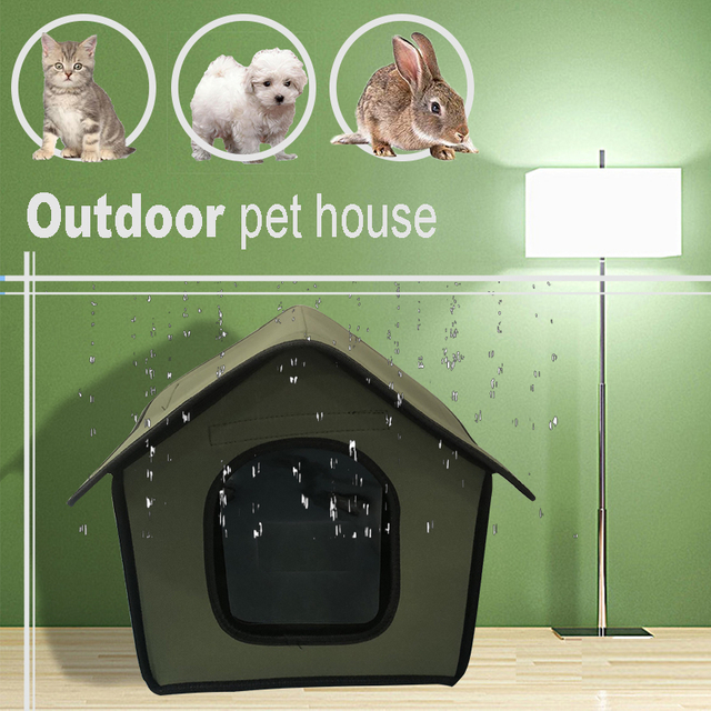 Wholesale Cat House for Outdoor Cats Shelter Waterproof Rainproof With Transparent Curtain