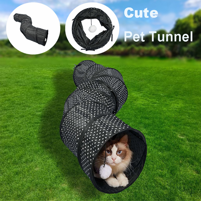 Wholesale Pop Up S Shape Cat Play Tunnel Interactive Toy for Cat Kitten Kitty Rabbit Small Animal