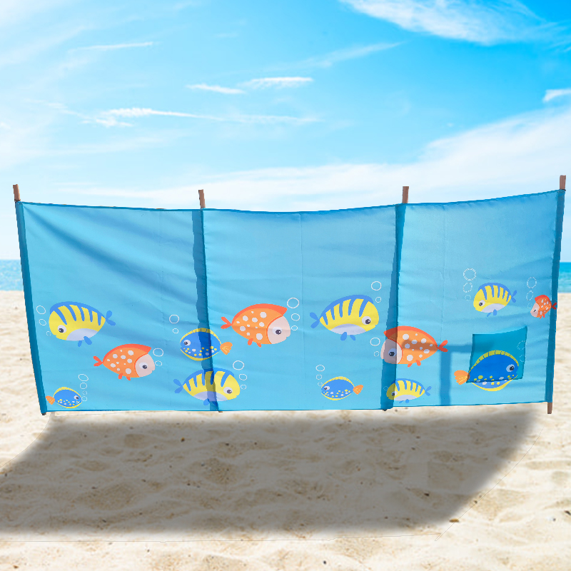Fishes Printed Beach Windbreak