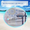 New Daisy Windbreaks Beach FenceFabric Material With Wooden Poles Screen Privacy