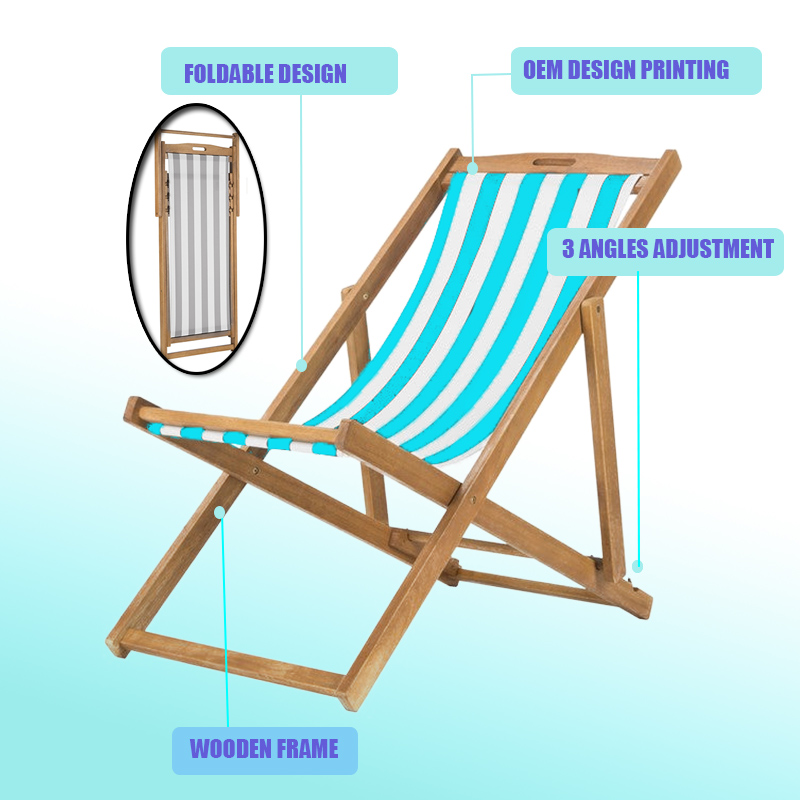 wooden beach chair