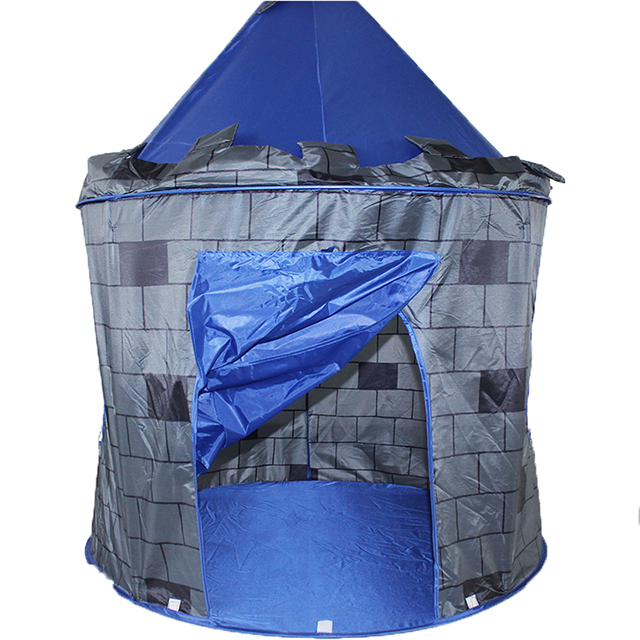 Blue roof with stone Pop Up Foldable high quality cheap price color Customized kids castle tents