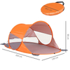 Orange Protection sunny Portable Automatic Pop Up Family Beach Tent Camping Sun Shade