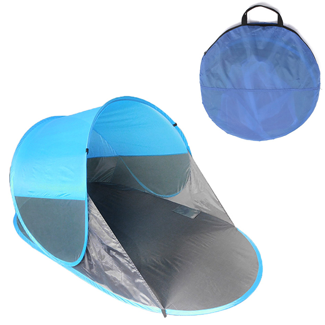 UPF 50 Easy Pop Up Beach Tent, 3-4 Person Sun Shelter, Portable Instant Beach Shade UV Protection