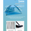 Double Pole Large Outdoor Beach Tent Sun Shelter Sunshade Pop up Tent Triangle Tent Shelter 3-4 persons Sun Protection